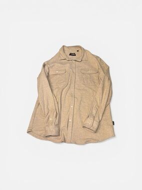 Kenneth Cole Beige Long-Sleeve Button-Down Shirt